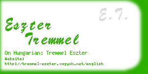 eszter tremmel business card